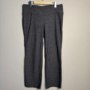 Tuff‎ Athletics Women's Dark Marled Gray Athletic Yoga Pants XL Zipper Pocket